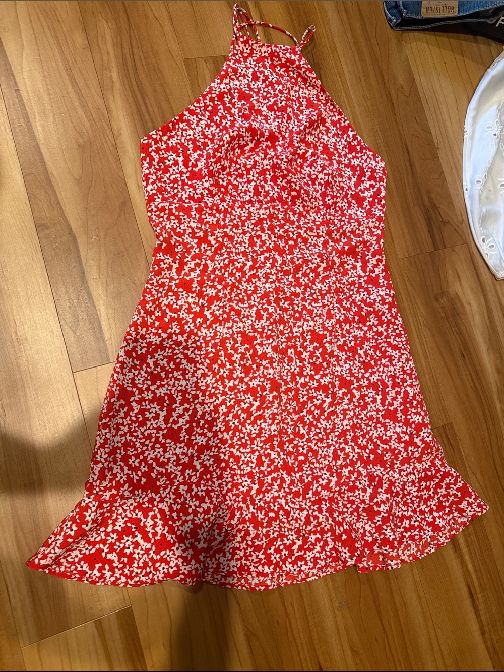 Red Floral Zara Dress